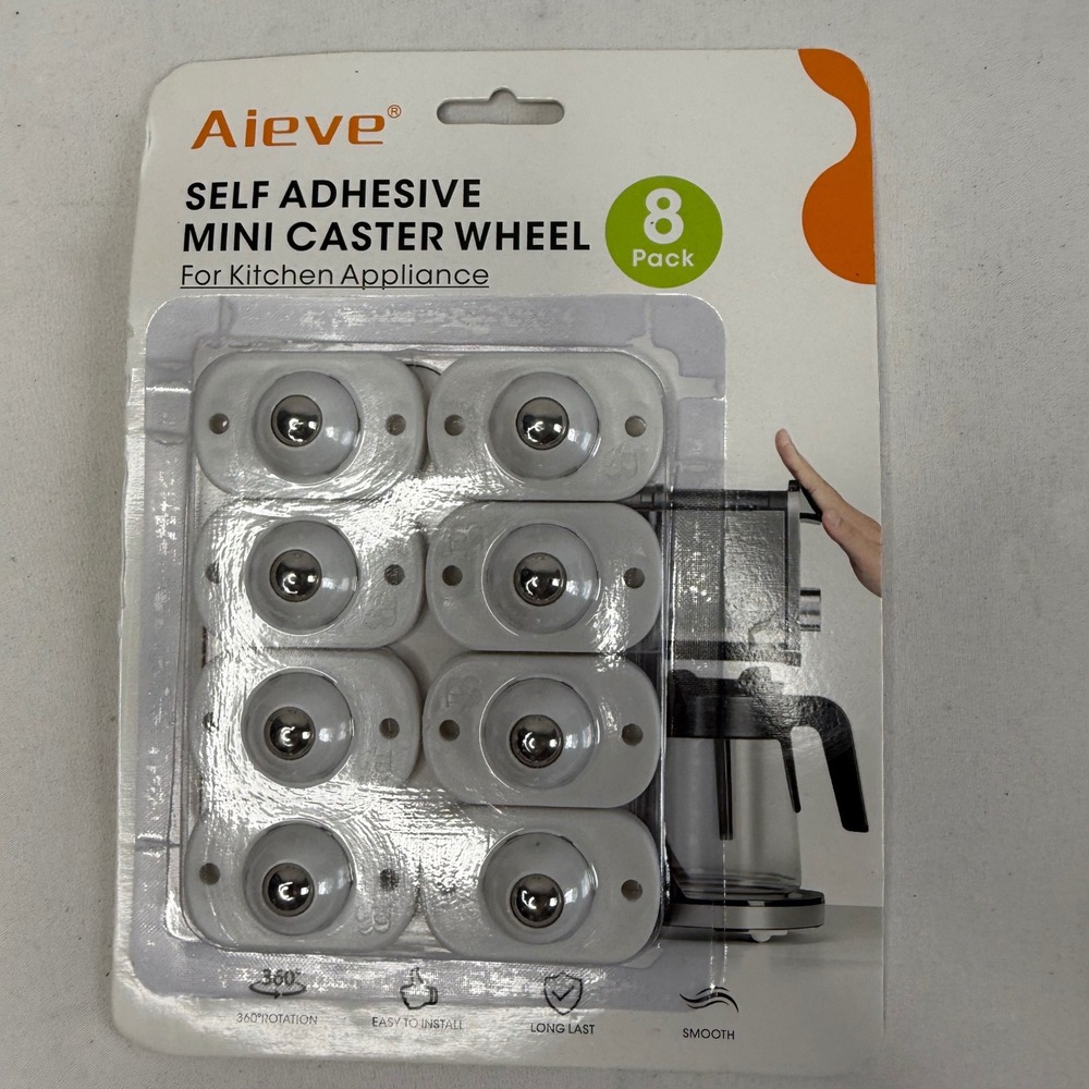 Self Adhesive Mini Caster Wheels 8pk 360 Rotation‎ Small Appliance Slider